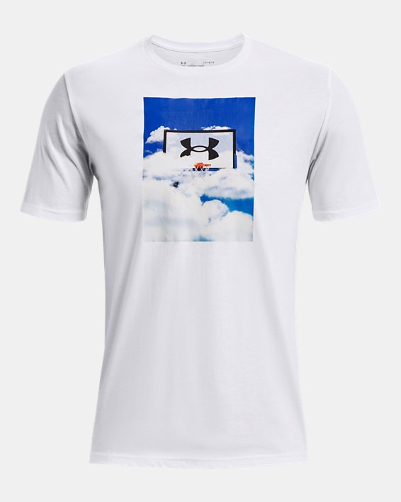 男士UA Basketball Hoop Cloud短袖T恤, White, pdpMainDesktop image number 4